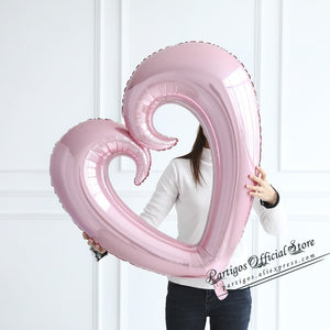 18/30/40inch Giant Hollow Heart Shape Foil Balloons for Valentines day/Wedding Party decoration big size red heart helium globos - A Woman Knows Best