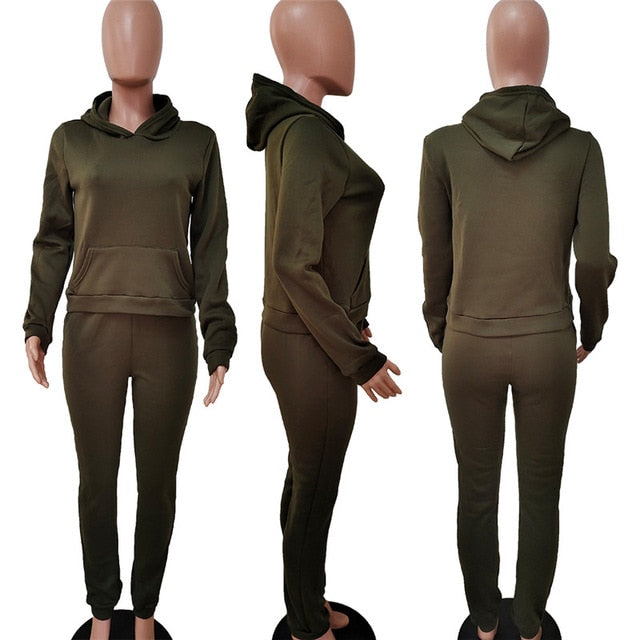hirigin Sporty 2 Piece Set Hoodies and Sweatpants Fall Winter Clothes Women Two Piece Outfits Casual Tracksuits Sweatsuits - A Woman Knows Best
