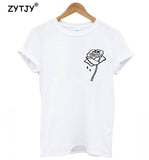 rose flower pocket Print Women tshirt Cotton Casual Funny t shirt For Lady Top Tee Hipster Tumblr Drop Ship Z-970 - A Woman Knows Best