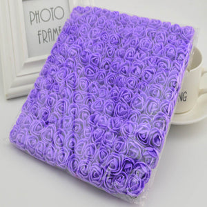 144pcs 2cm MINI foam roses for home Wedding fake Flower Decora Scrapbooking diy wreath gift box cheap Artificial Flower Bouquet - A Woman Knows Best